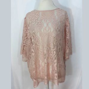 Worthingon Rose Lace Top Sz 2X $44